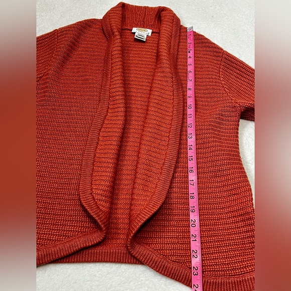 Talbots Peach Cashmiere & Silk Cardigan Sweater - Large (Petite) - Picture 8 of 9